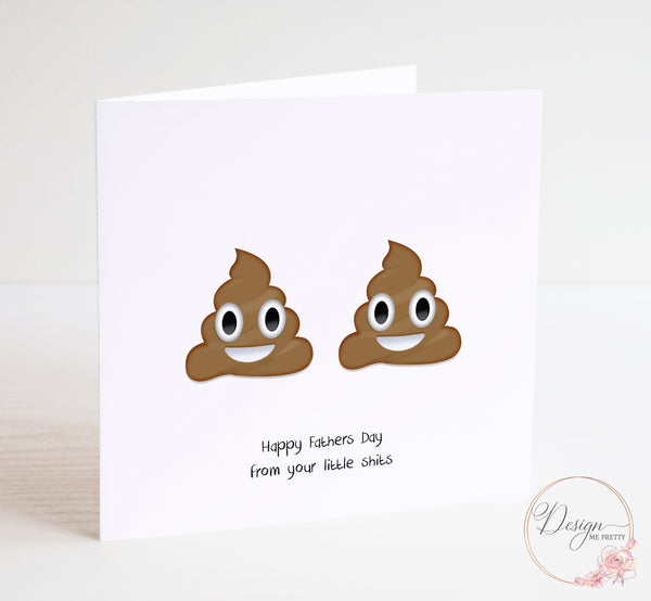 Little Sh*ts Father's Day Card x2