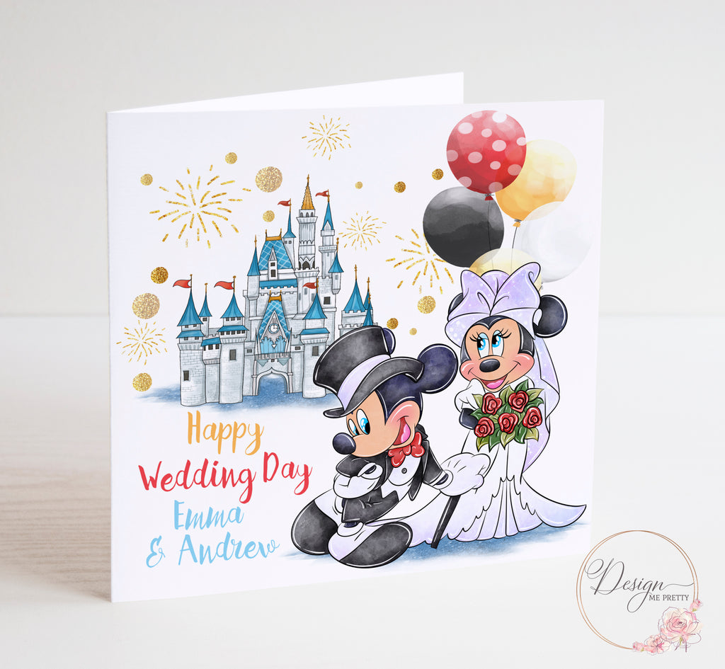 Mickey and Minnie Mouse Wedding card