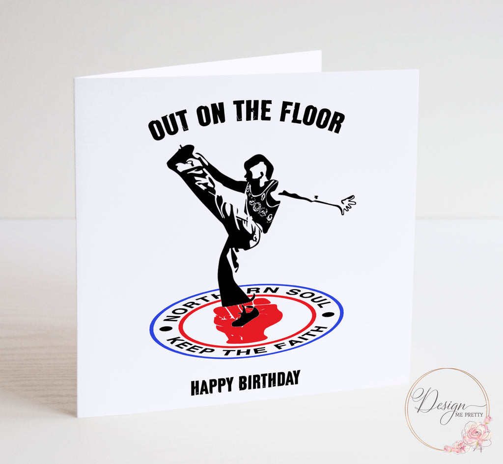 Northern Soul Birthday Card - Out on the Floor