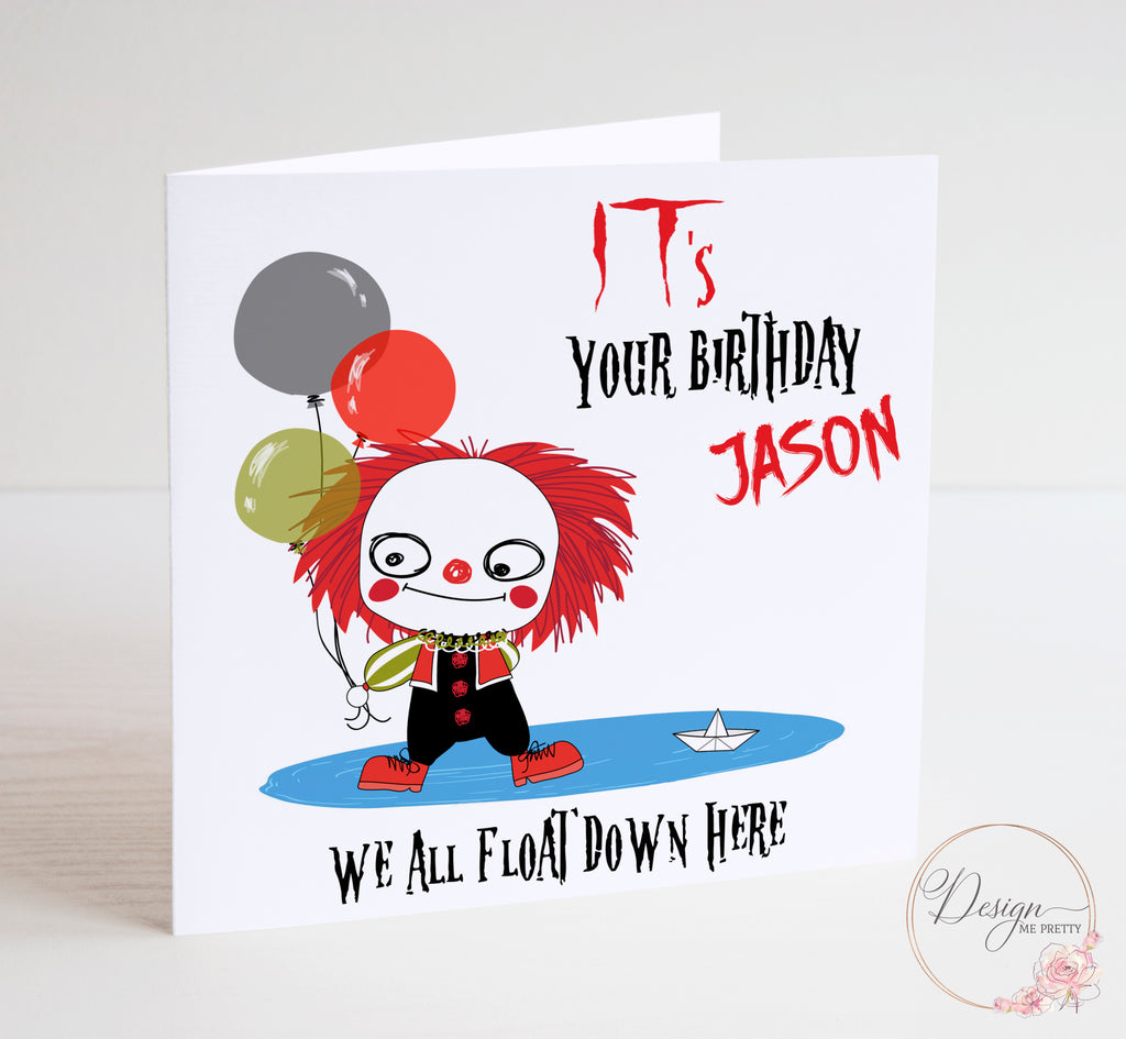 IT Pennywise the Clown Birthday Card