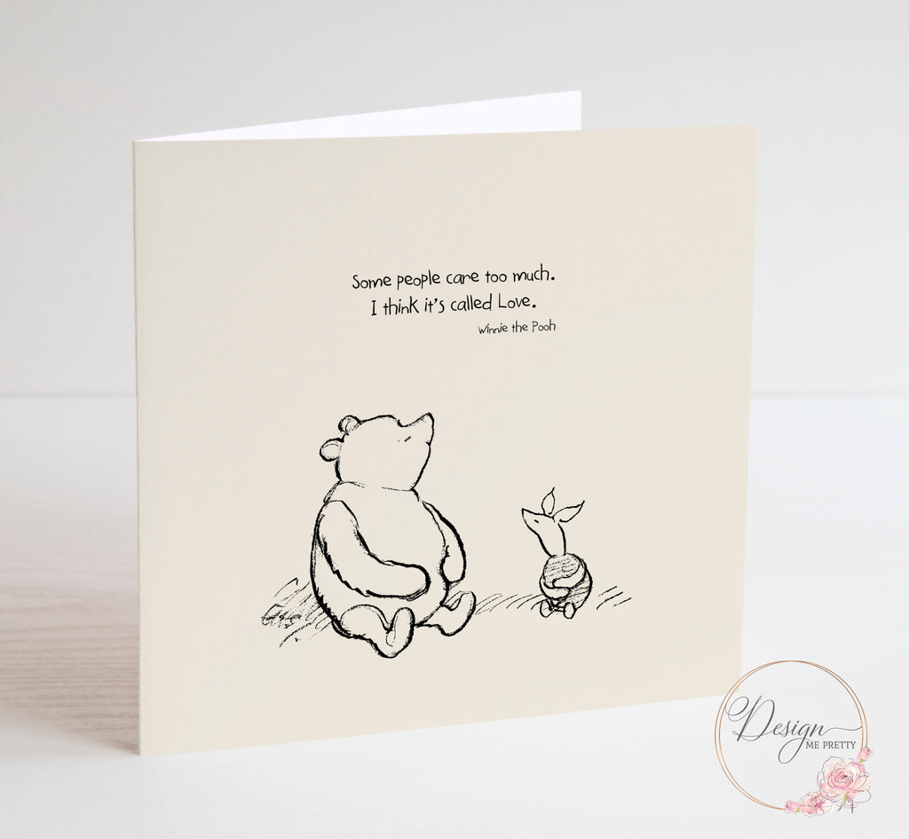 Winnie the Pooh Sentiment Card - I Think it’s Called Love