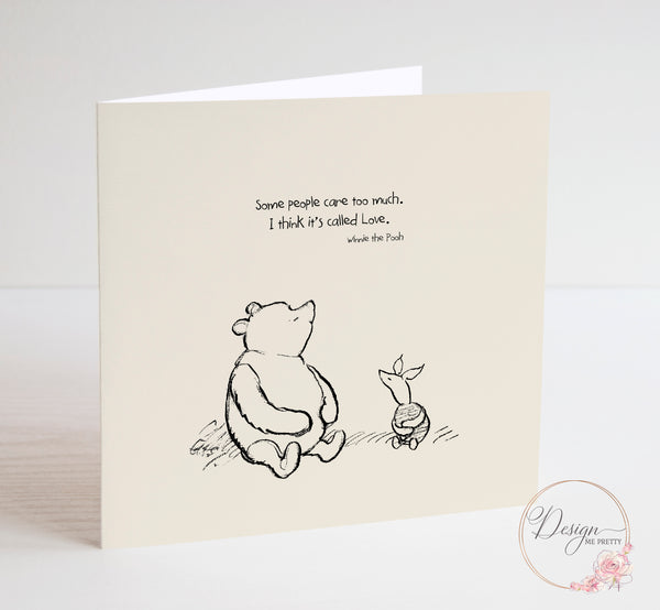 Winnie the Pooh Sentiment Card - I Think it’s Called Love