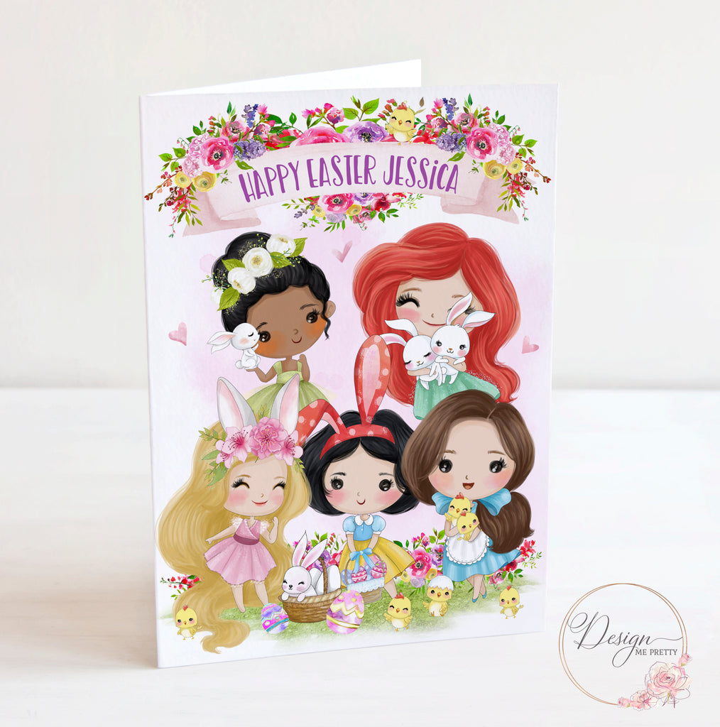 Girls Princess Easter Card