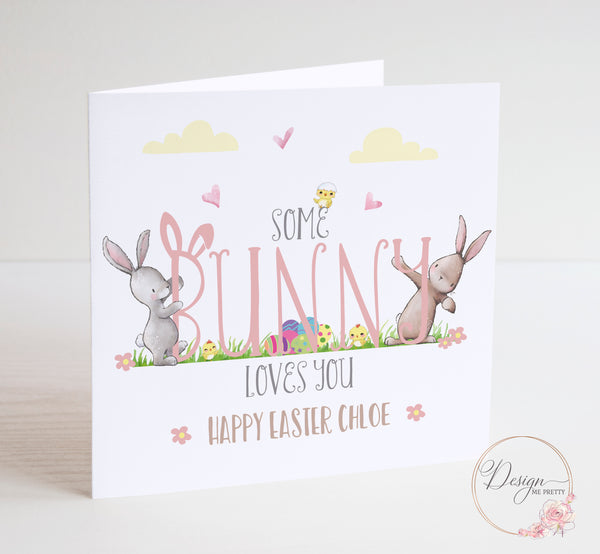 Bunny Easter Card - Girls