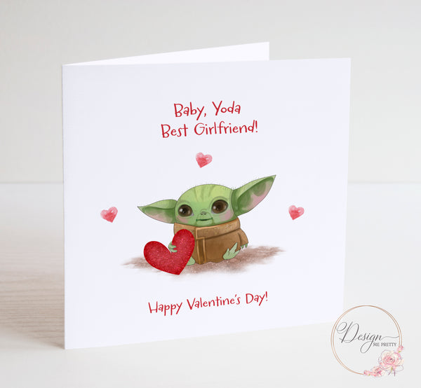 Baby Yoda Best Valentines Card - Mandalorian