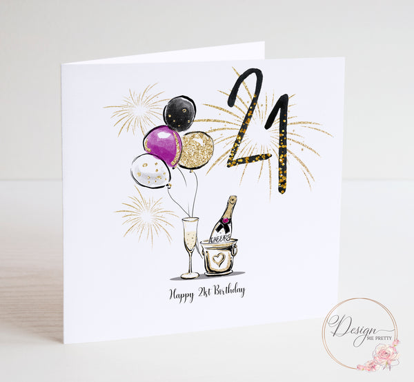 Personalised 21st Birthday Card