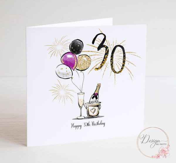 Personalised 30th Birthday Card