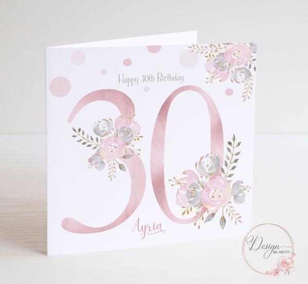 Personalised 30th Birthday Card