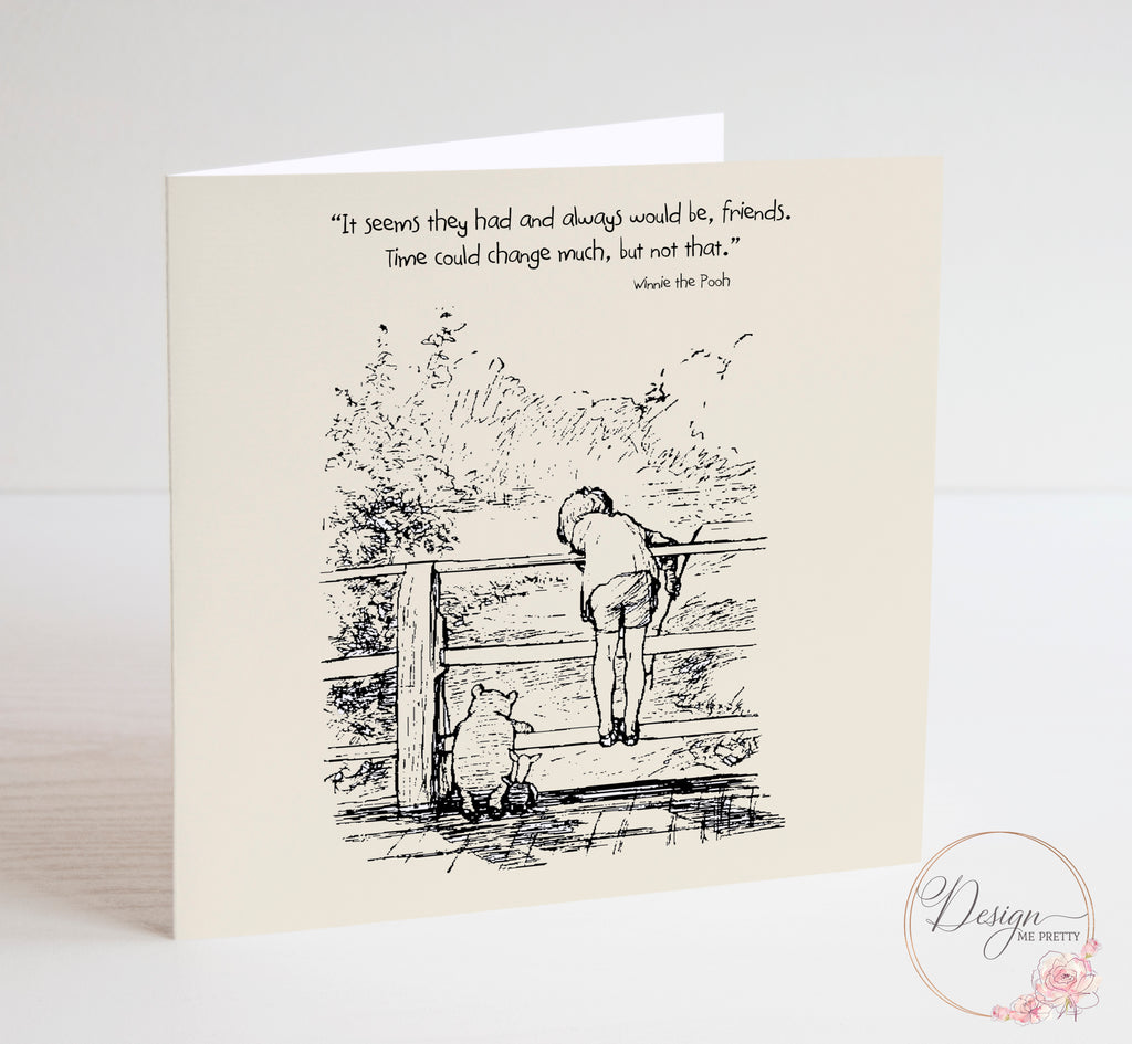 Winnie the Pooh Sentiment Card - Always Friends