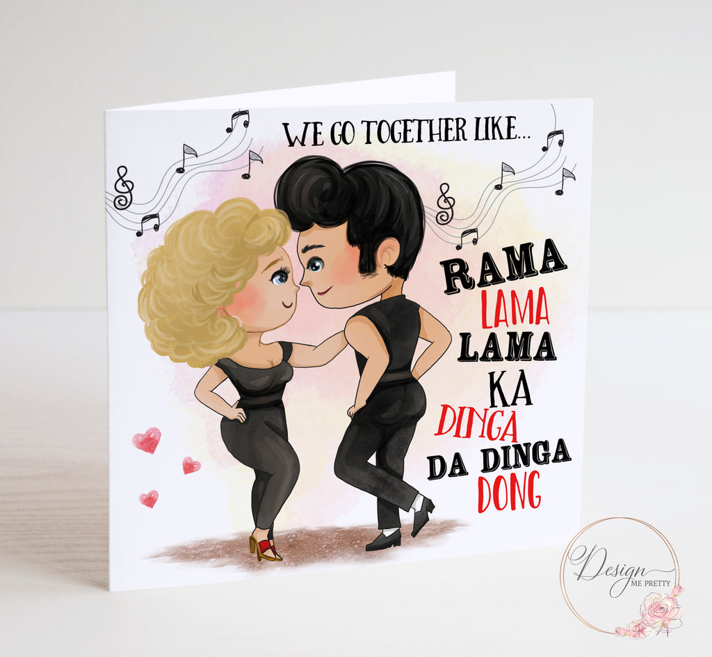 Grease Valentines/Anniversary card - Danny & Sandy.