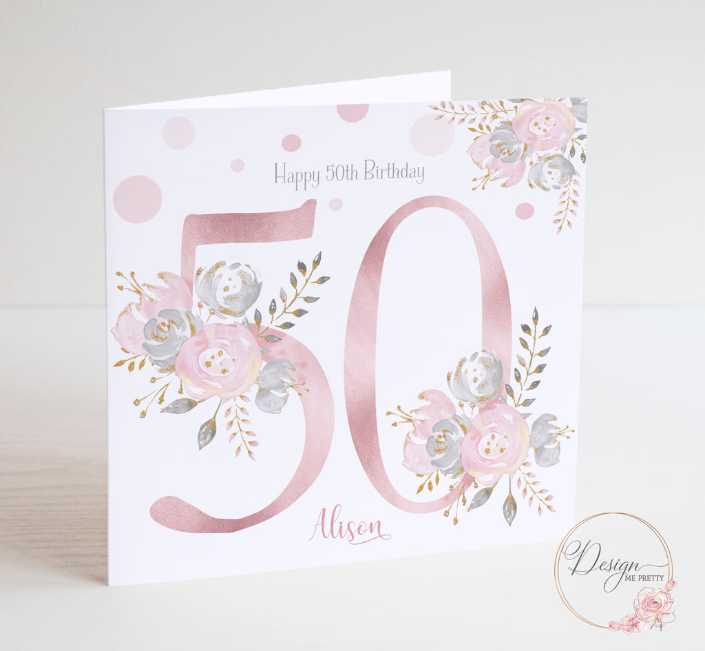 Personalised 50th Birthday Card