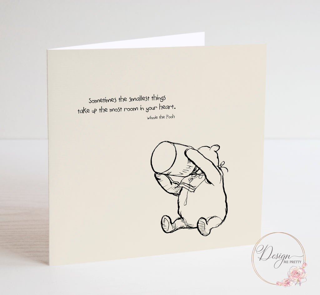 Winnie the Pooh Sentiment Card - Smallest Things