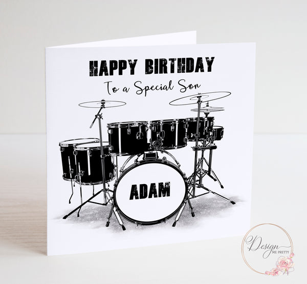 Drums Birthday Card