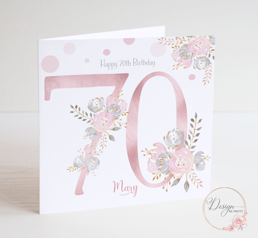 Personalised 70th Birthday Card