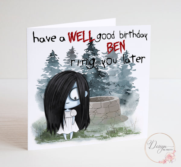 The Ring Horror Movie Birthday Card