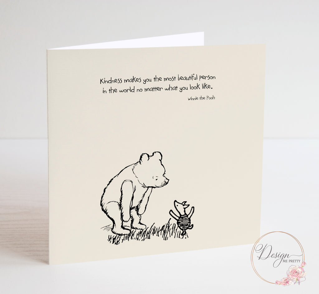 Winnie the Pooh Motivational Sentiment Card - Kindness