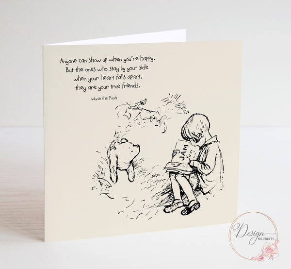 Winnie the Pooh Sentiment Card - True Friends