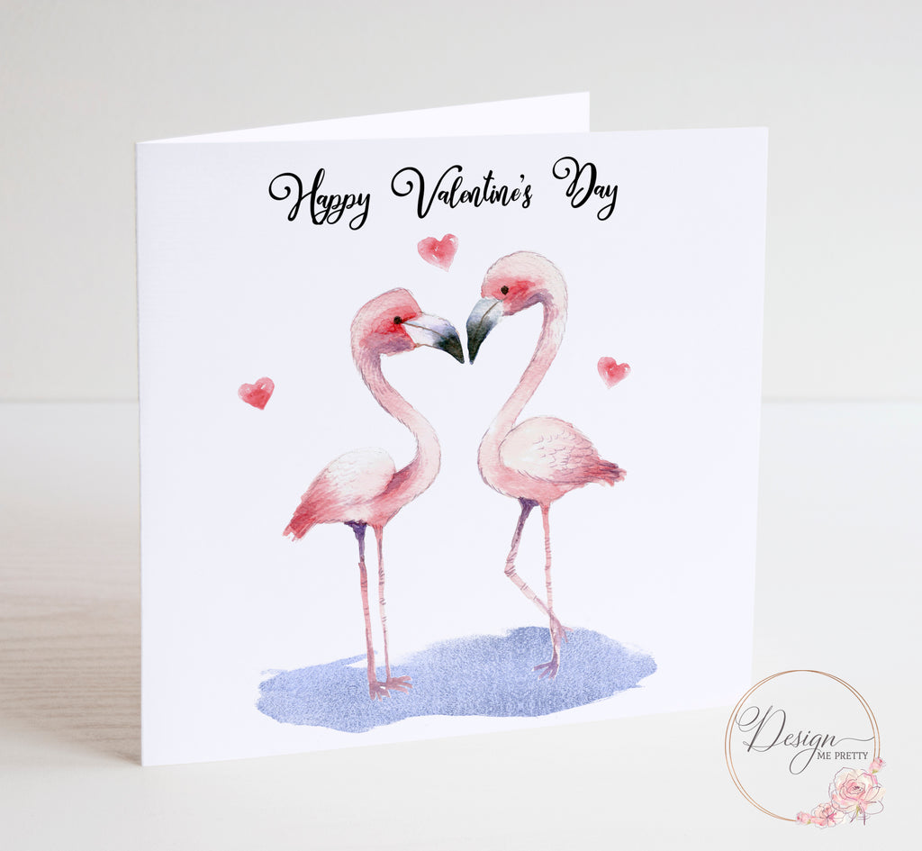 Flamingo Valentines Card