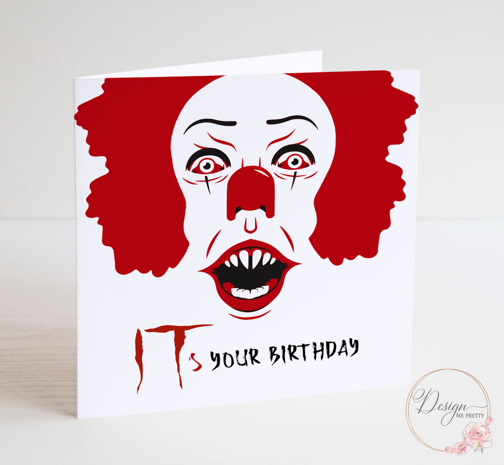 IT Pennywise the Clown Birthday Card