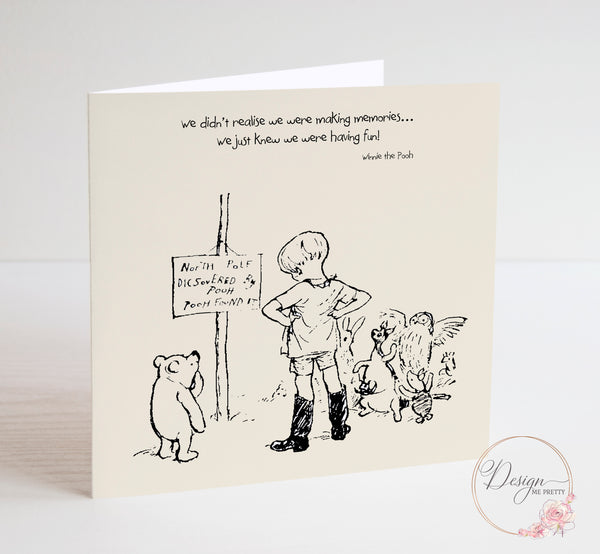 Winnie the Pooh Sentiment Card - Making Memories