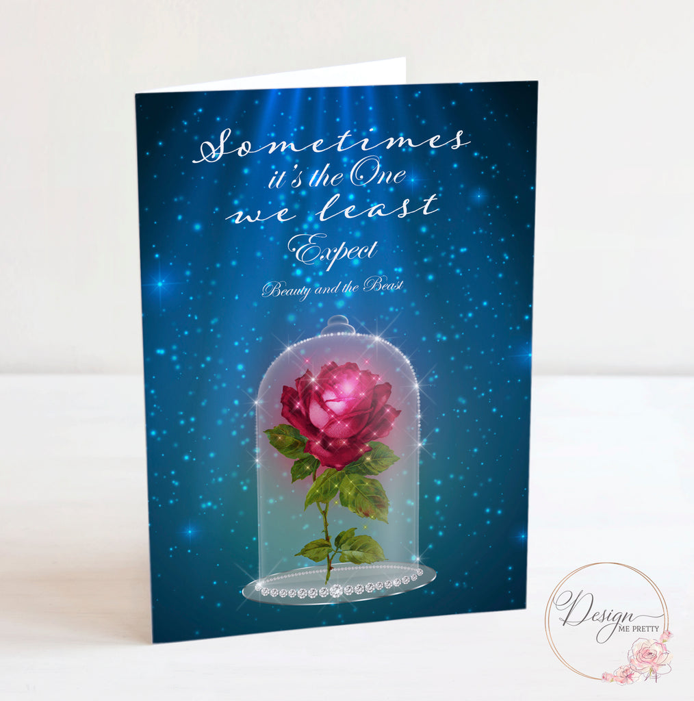 Beauty and the Beast A5 Birthday Card - The One we Least Expect