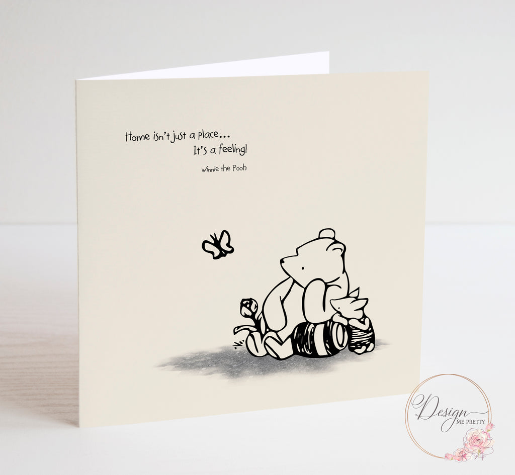 Winnie the Pooh Vintage New Home Card