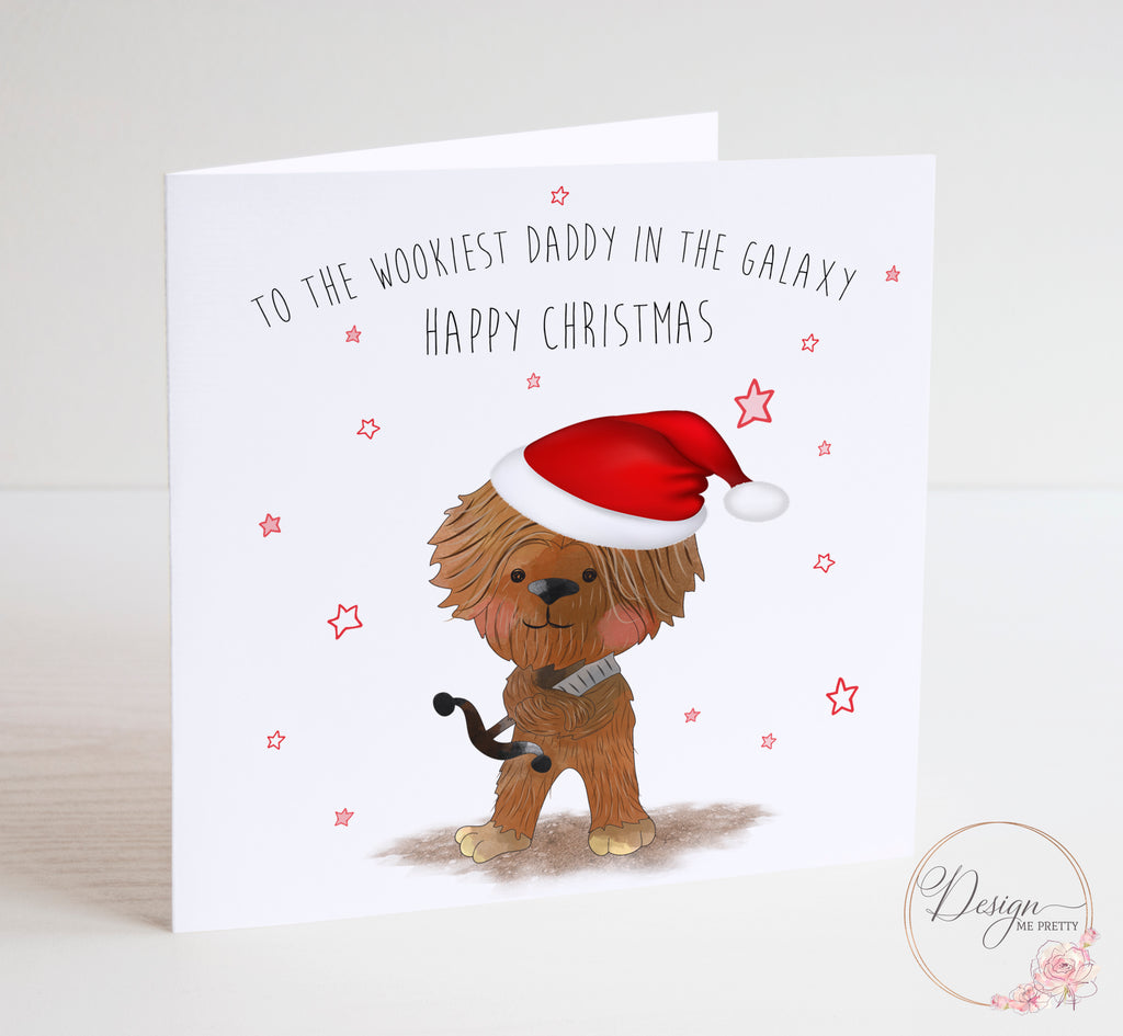 Star Wars Chewbacca Christmas Card for Daddy