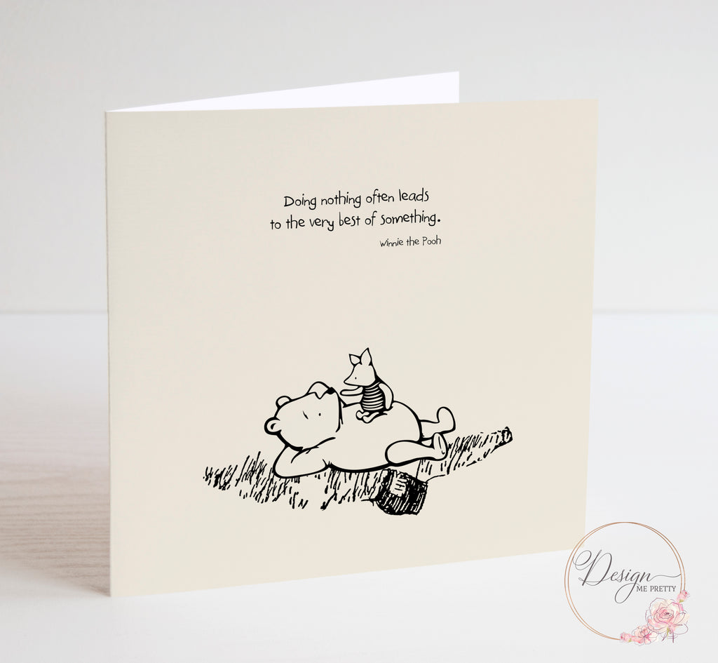 Winnie the Pooh Motivational Sentiment Card - Very Best of Something