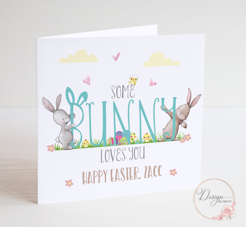 Bunny Easter Card - Boys