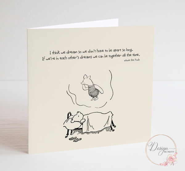 Winnie the Pooh Sentiment Card - Dreams