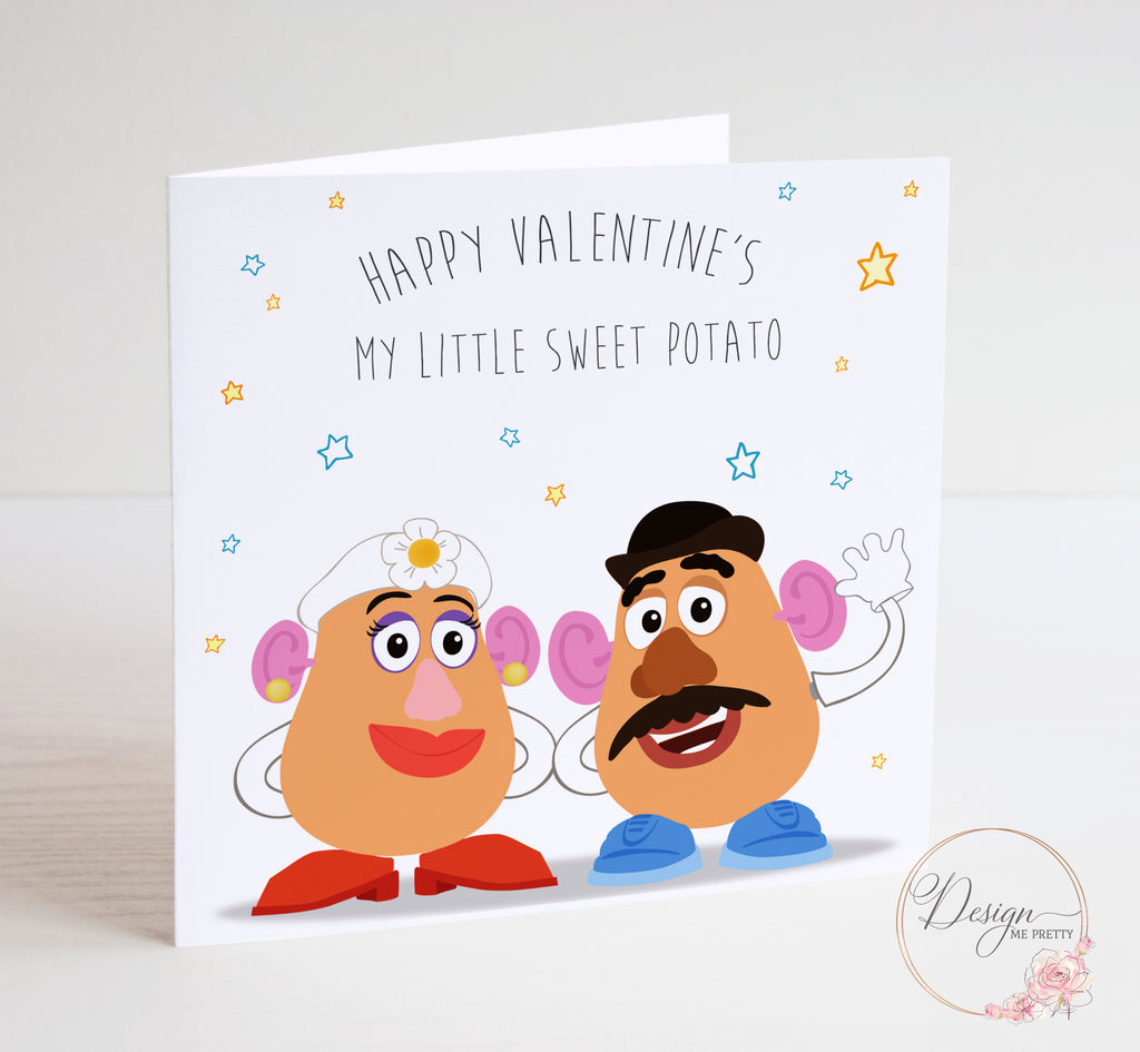 Mr & Mrs Potato Head Valentines Card