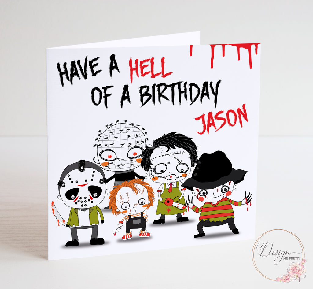 Horror Movie Character Birthday Card