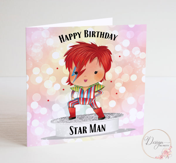 David Bowie Birthday Card - Star Man