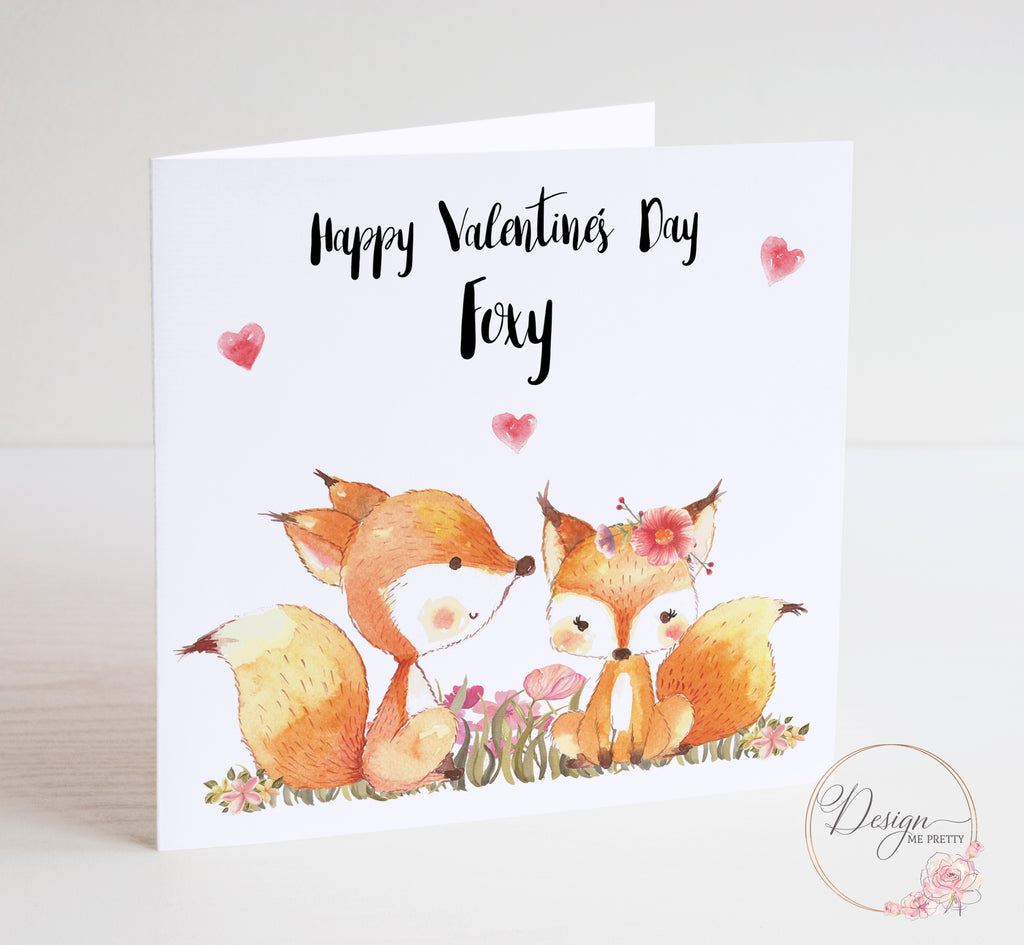 Cute Fox Valentines Card