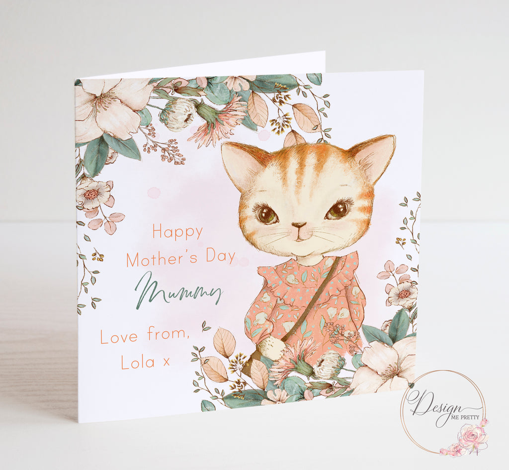 Cute Cat Mothers Day Card