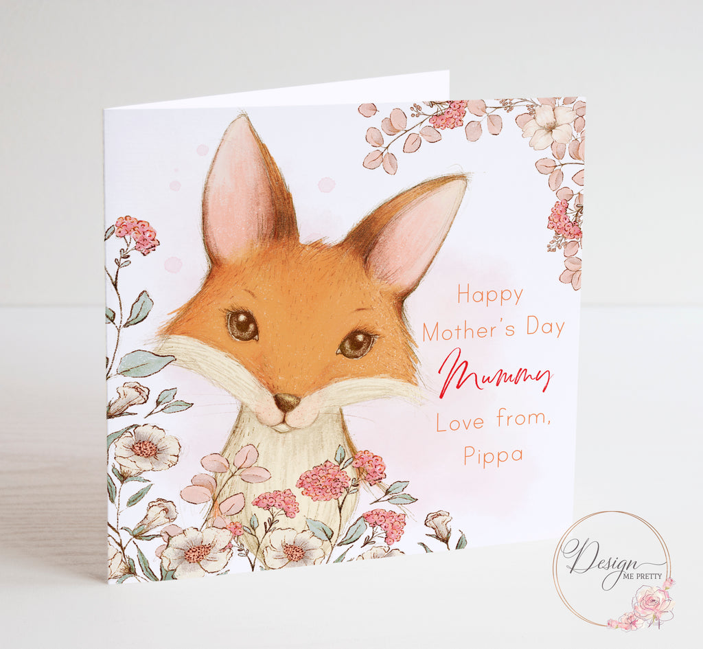 Cute Fox Mothers Day Card