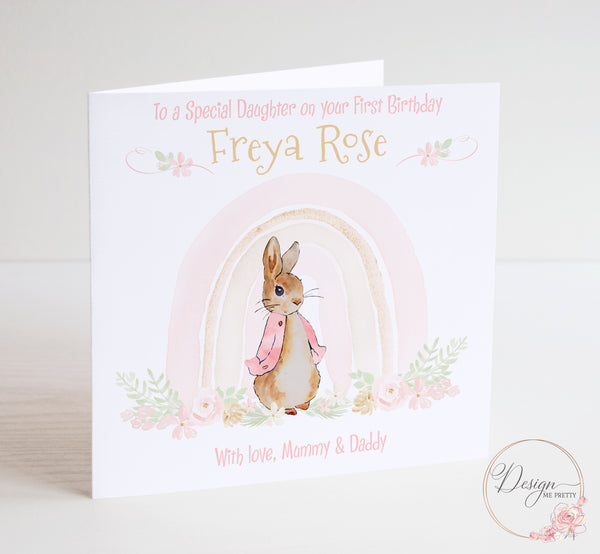 Flopsy Rabbit Girls Birthday Card - Peter Rabbit