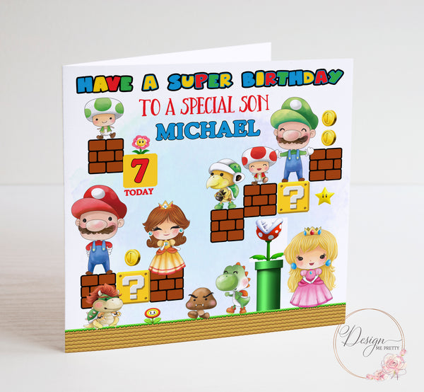 Super Mario Birthday Card