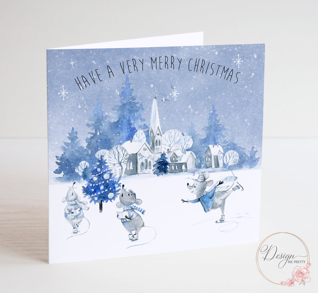 Cute Mice Christmas Card