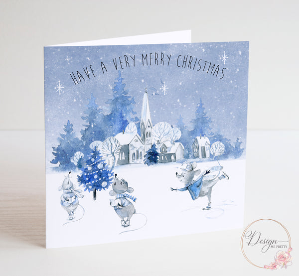 Cute Mice Christmas Card