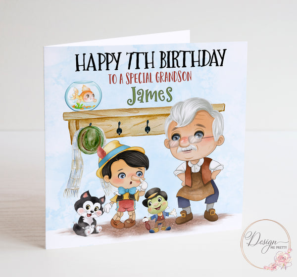 Pinocchio Birthday Card