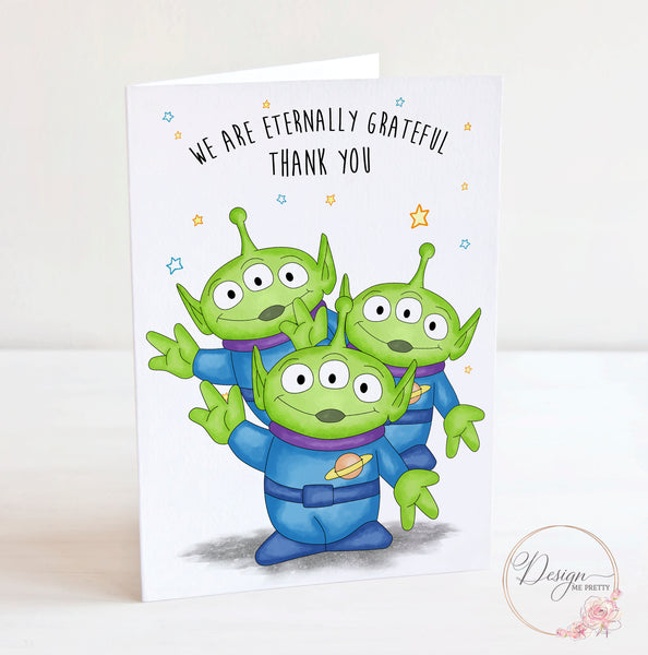 Toy Story Thank You Card - We are eternally grateful