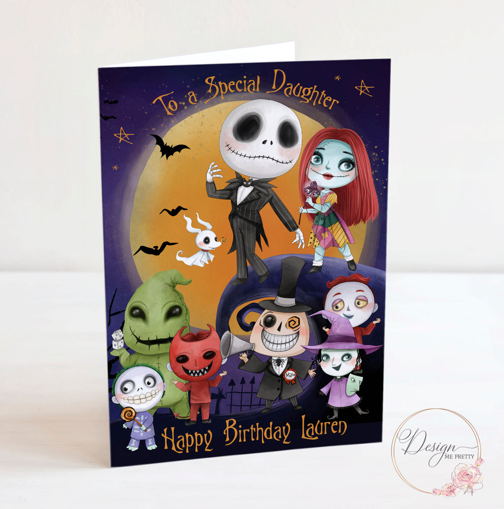 The Nightmare Before Christmas Personalised Birthday card