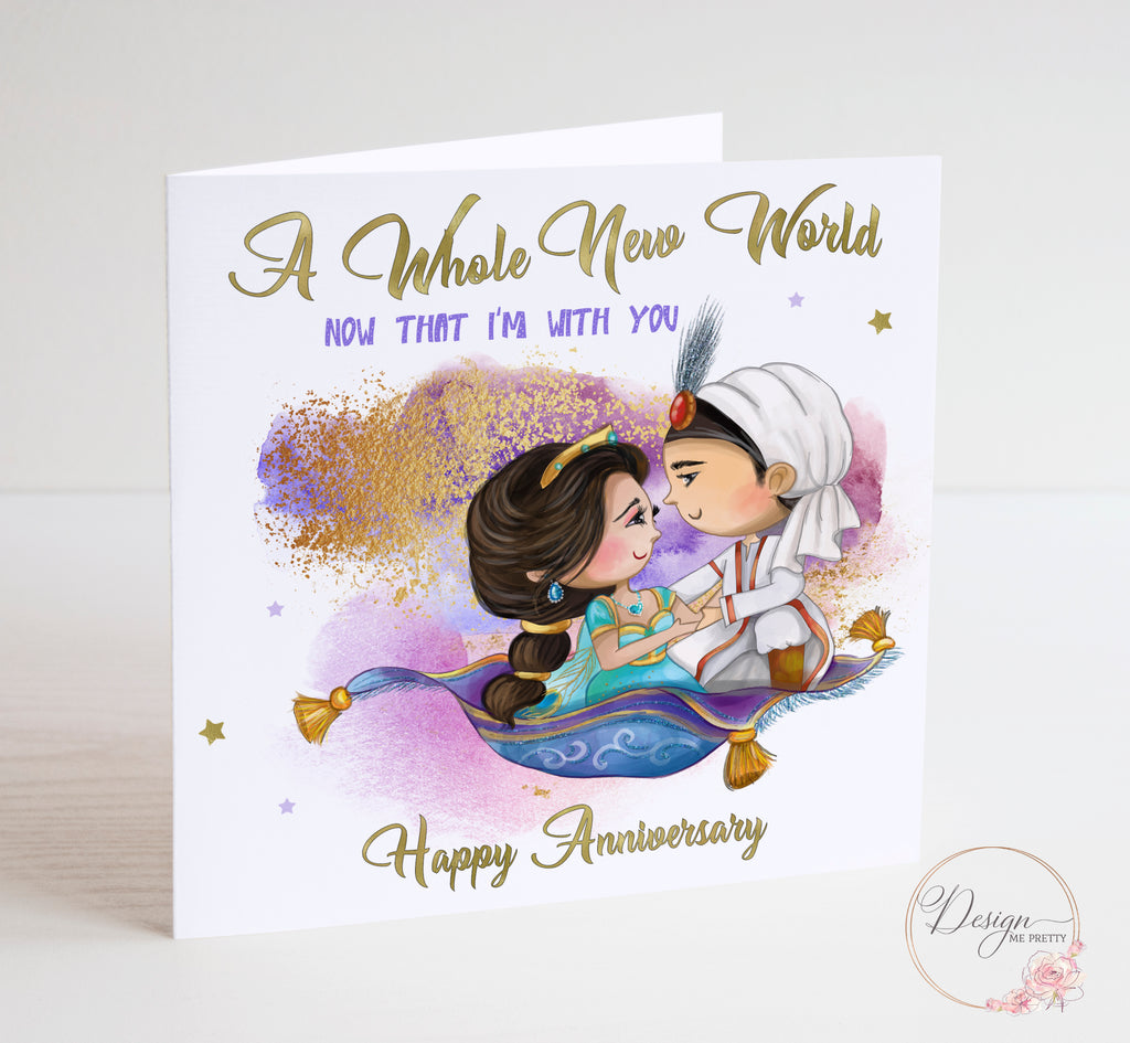 Aladdin Anniversary Card - A Whole New World