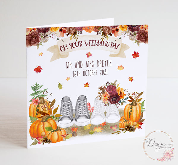 Autumn Converse Wedding Card