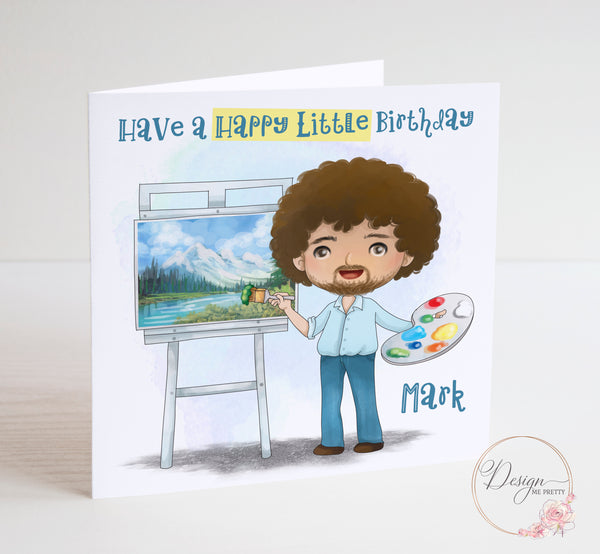 Bob Ross Birthday Card