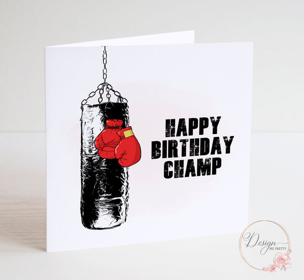 Boxer Birthday Card