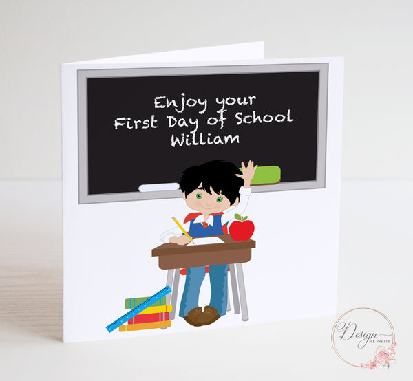 Boys First Day at School Card