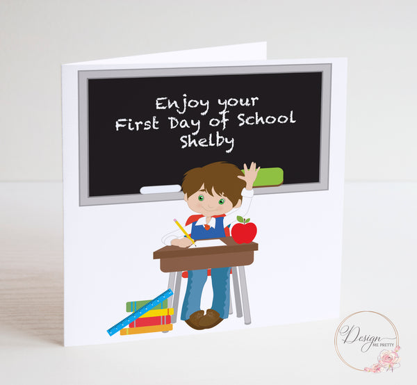 Boys First Day at School Card