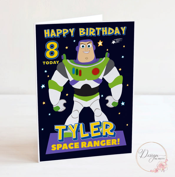 Buzz Lightyear Birthday Card - Toy Story